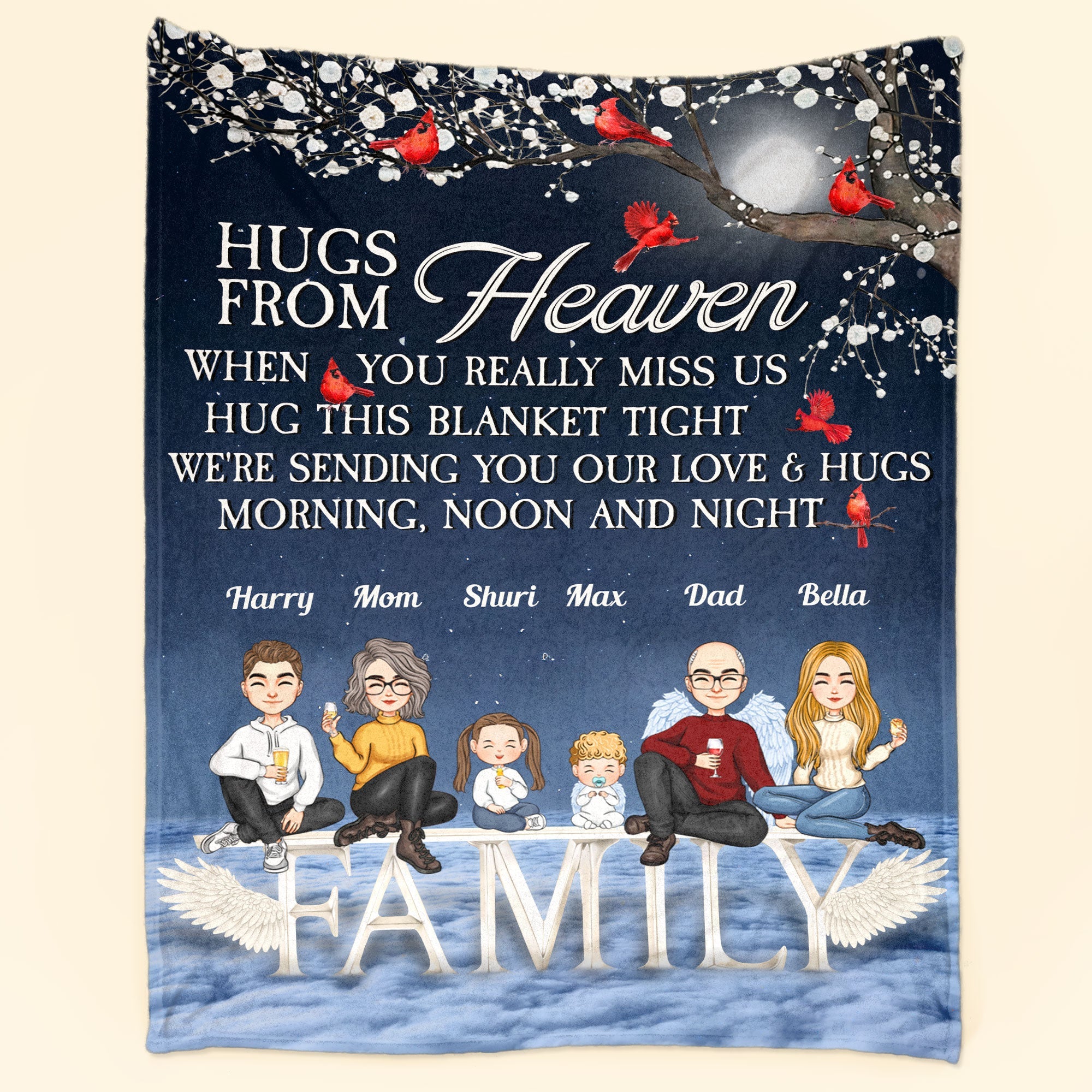 A Hug Sent From Heaven - Personalized Blanket
