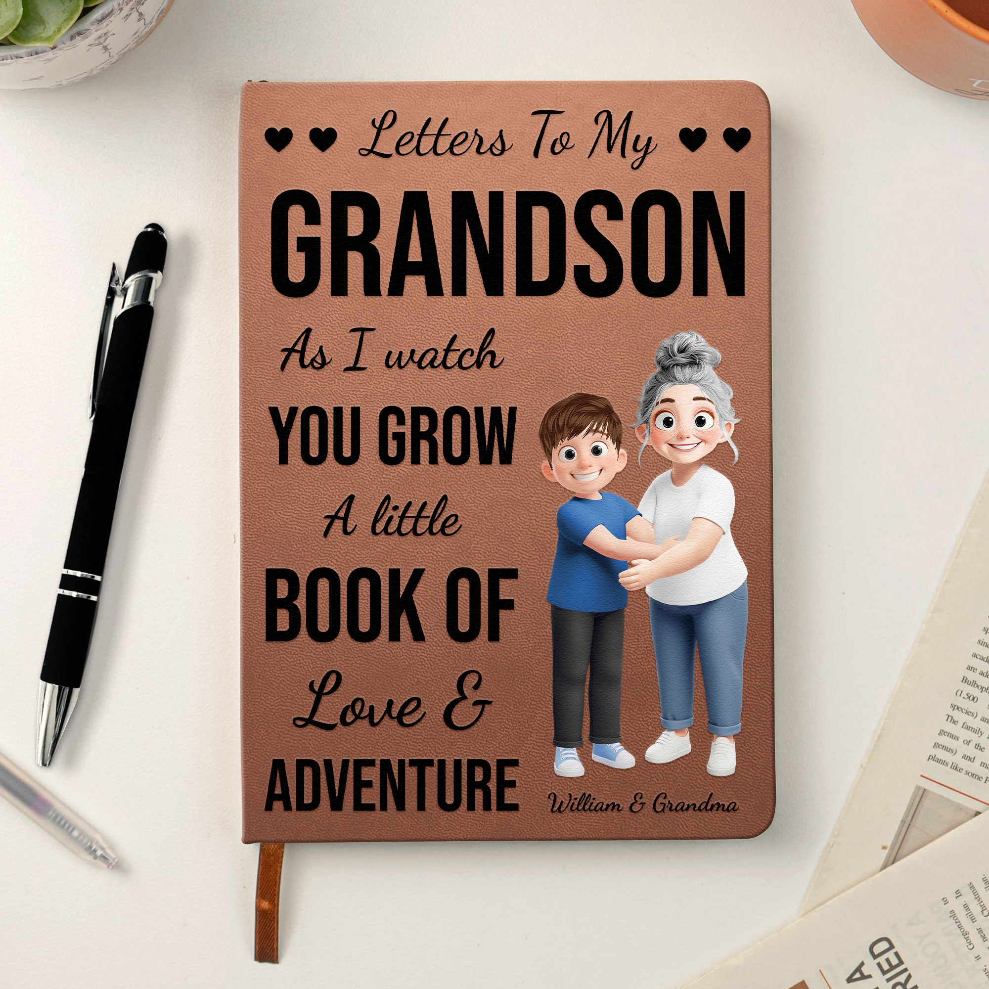A Little Book Of Love And Adventure From Grandma - Personalized Journal