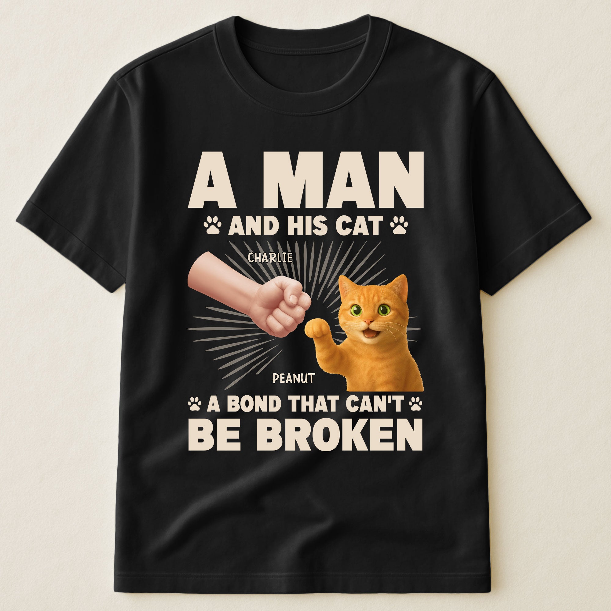 A Man And His Cat - Personalized Shirt