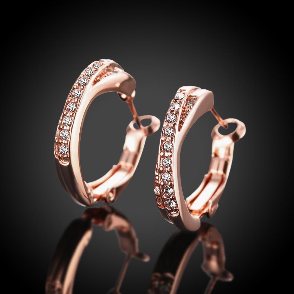 Duo Intertwined Twisted Earrings Made with Swarovski Elements, Earring, Riakoob Jewelry, Riakoob Jewelry  jewelryjewelry deals, swarovski crystal jewelry, groupon jewelry,, jewelry for mom,