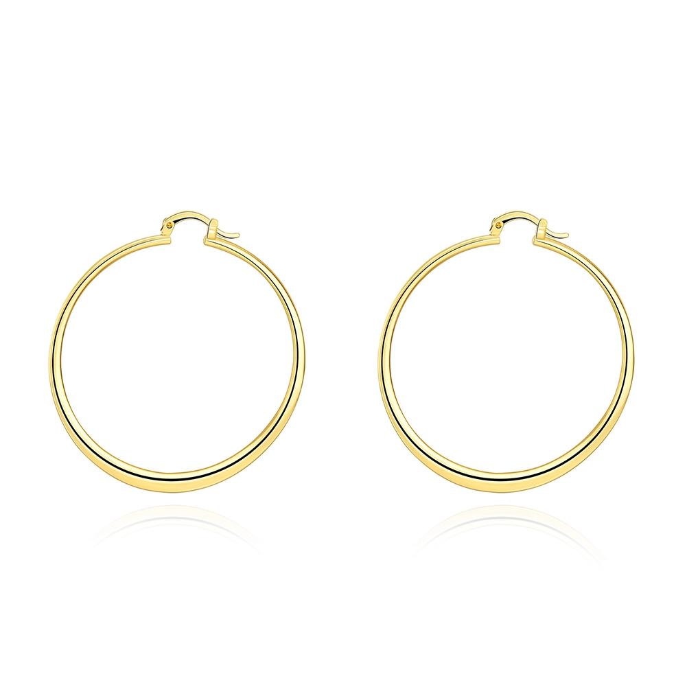 2" Flat Hoop Earrings in Goldtone, Hoop Earring, Riakoob Jewelry, Riakoob Jewelry  jewelryjewelry deals, swarovski crystal jewelry, groupon jewelry,, jewelry for mom,