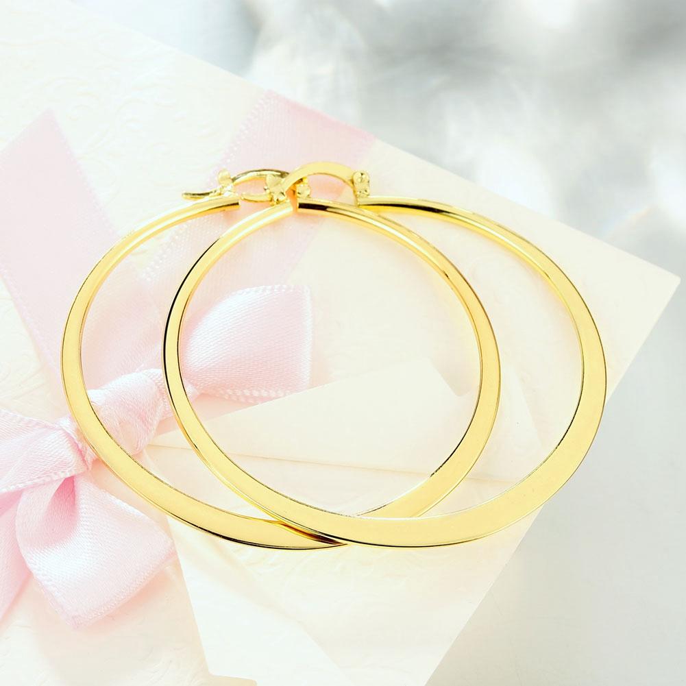 2" Flat Hoop Earrings in Goldtone, Hoop Earring, Riakoob Jewelry, Riakoob Jewelry  jewelryjewelry deals, swarovski crystal jewelry, groupon jewelry,, jewelry for mom,