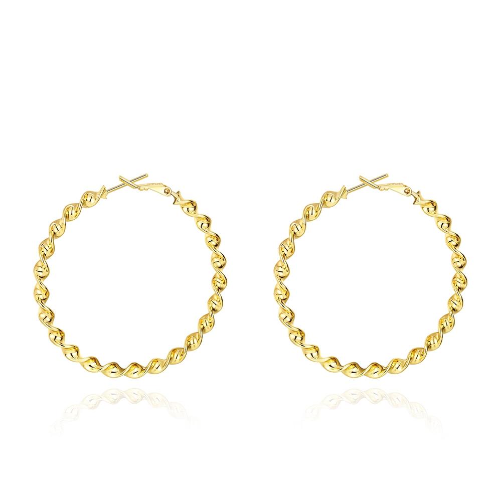 2" Twist Hoop Earrings in Goldtone, Hoop Earring, Riakoob Jewelry, Riakoob Jewelry  jewelryjewelry deals, swarovski crystal jewelry, groupon jewelry,, jewelry for mom,