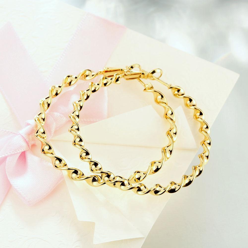 2" Twist Hoop Earrings in Goldtone, Hoop Earring, Riakoob Jewelry, Riakoob Jewelry  jewelryjewelry deals, swarovski crystal jewelry, groupon jewelry,, jewelry for mom,