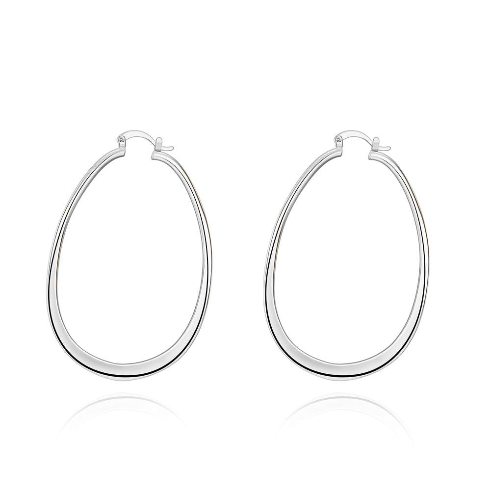 Goldtone Large Flat Hoop Earring 68mm (available in 3 colors) - Riakoob Jewelry
