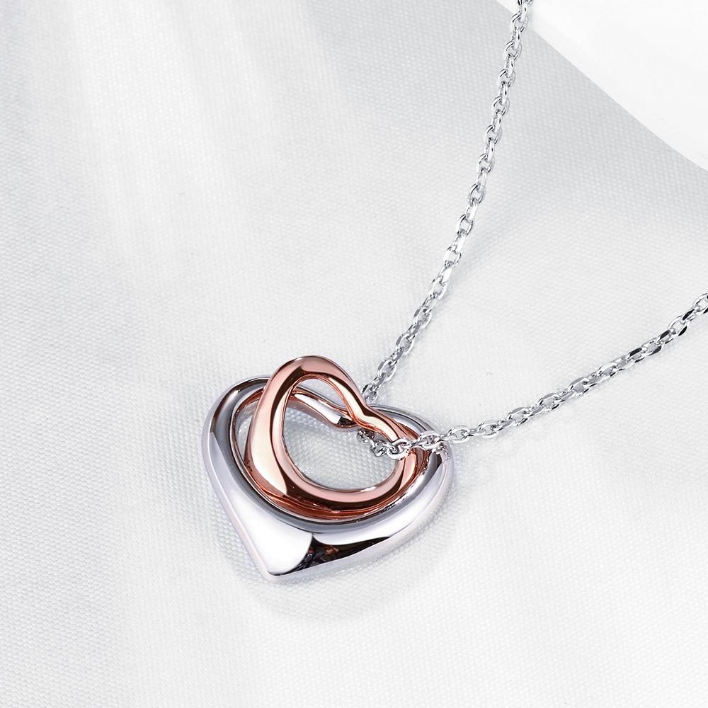 Classic 2 PC Heart Necklace 18", Necklace, Riakoob Jewelry, Riakoob Jewelry  jewelryjewelry deals, swarovski crystal jewelry, groupon jewelry,, jewelry for mom,