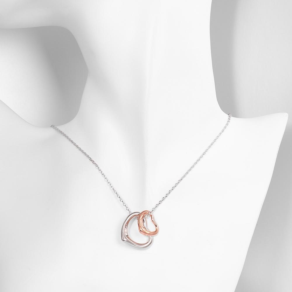 Classic 2 PC Heart Necklace 18", Necklace, Riakoob Jewelry, Riakoob Jewelry  jewelryjewelry deals, swarovski crystal jewelry, groupon jewelry,, jewelry for mom,