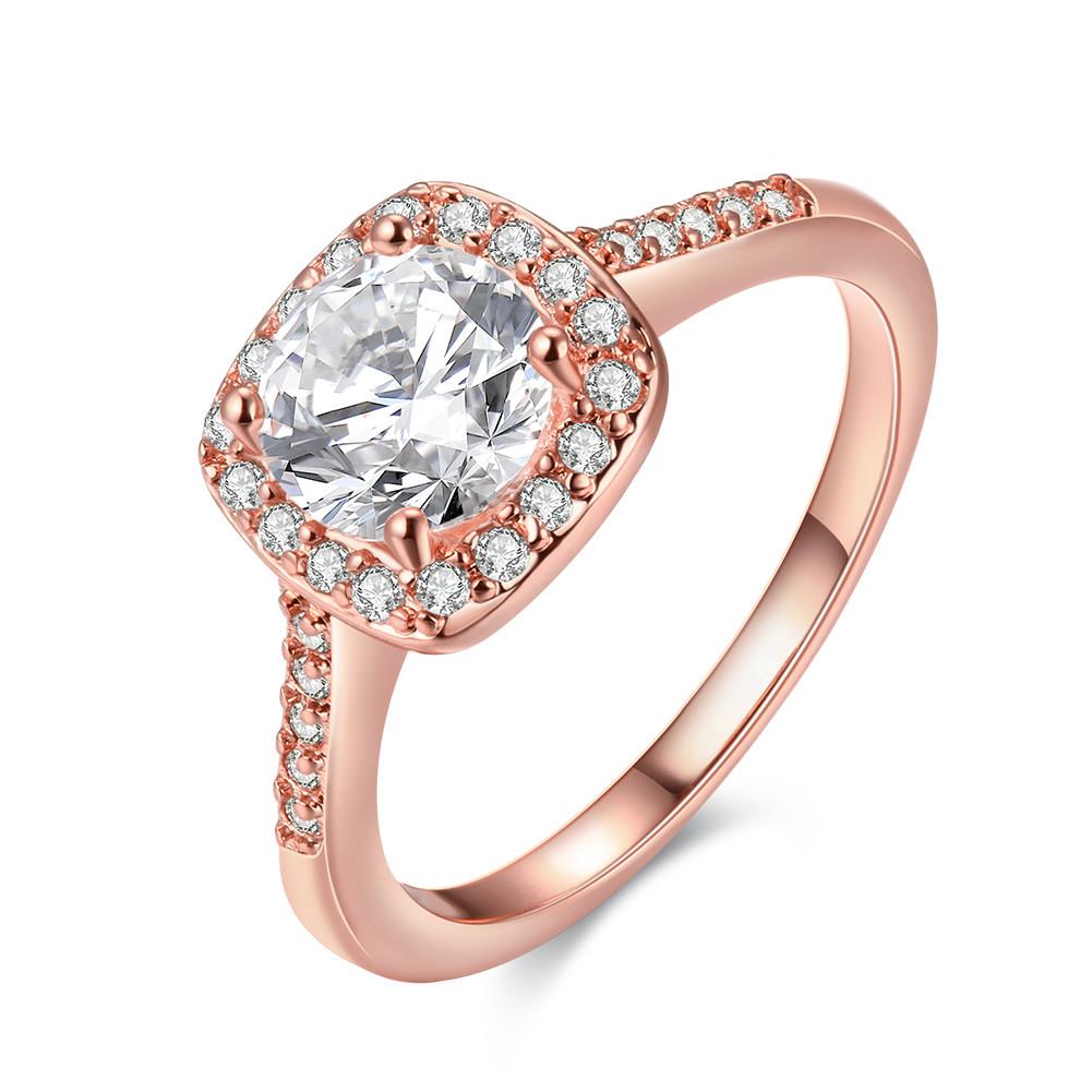 Goldtone-Plated Halo Ring Made with Elements - Riakoob Jewelry