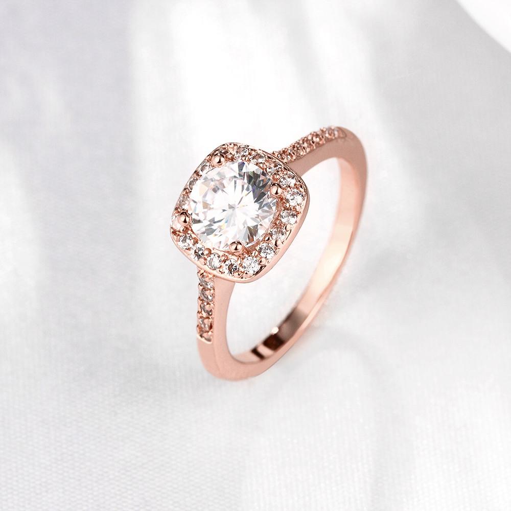 Goldtone-Plated Halo Ring Made with Elements - Riakoob Jewelry