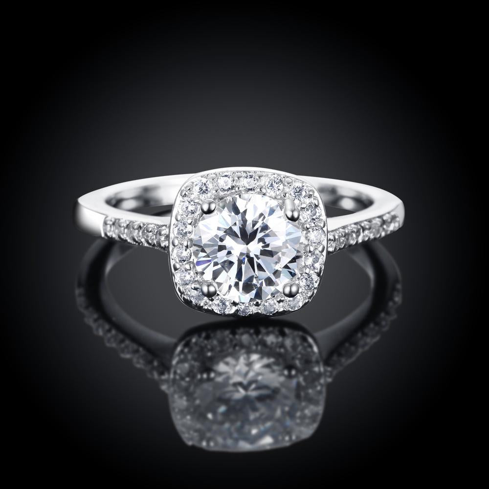 Silvertone Swarovski Crystal Halo Ring - 3 Colors Available, , Riakoob Jewelry, Riakoob Jewelry  jewelryjewelry deals, swarovski crystal jewelry, groupon jewelry,, jewelry for mom,