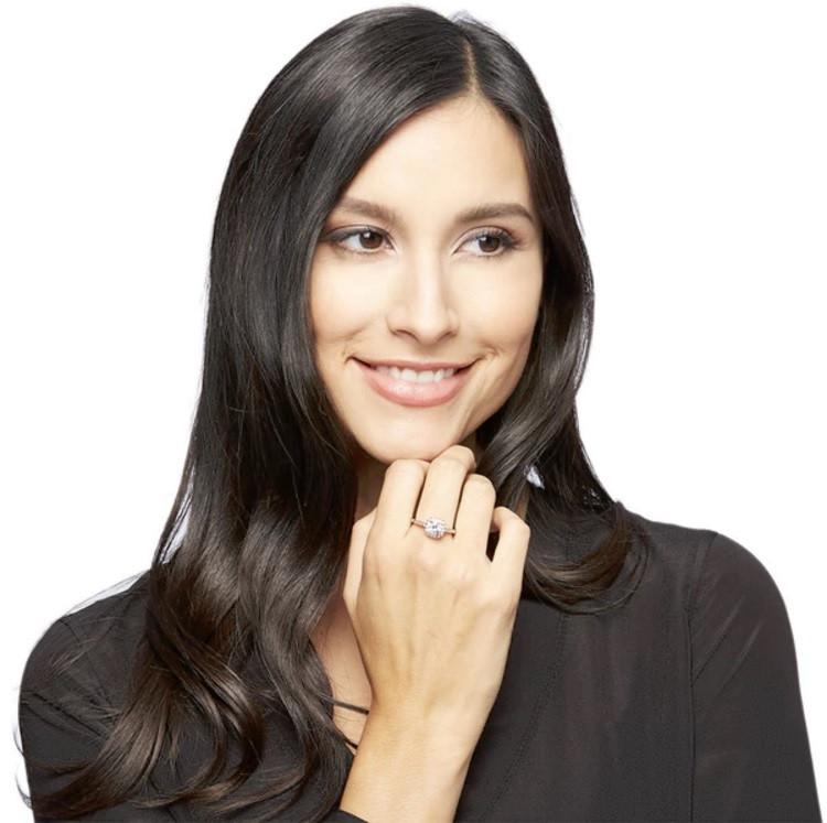 Goldtone-Plated Halo Ring Made with Elements - Riakoob Jewelry