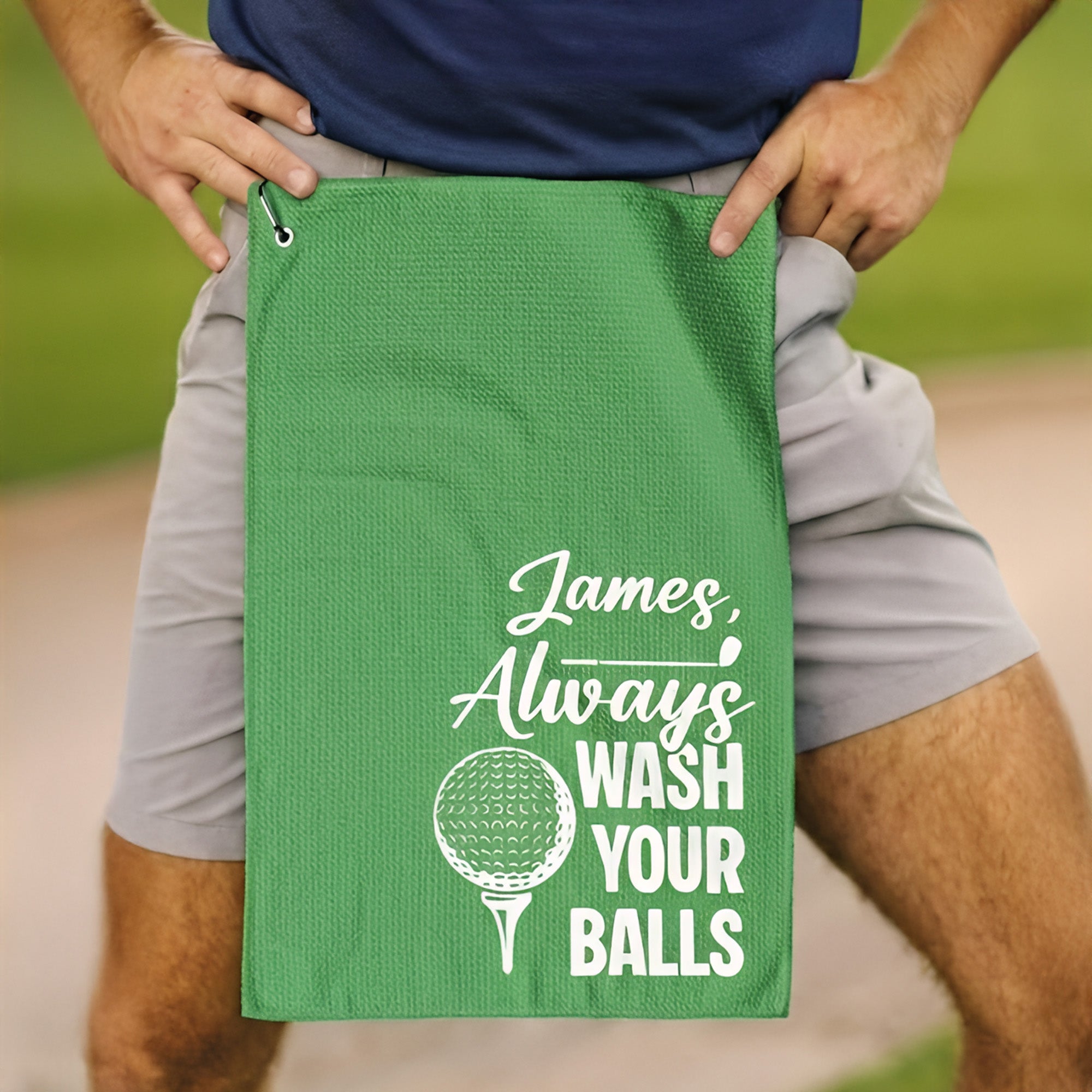 Always Wash Your Balls Don’t Lose Your Balls - Funny Gift For Golfers, Husband, Men - Personalized Golf Towel