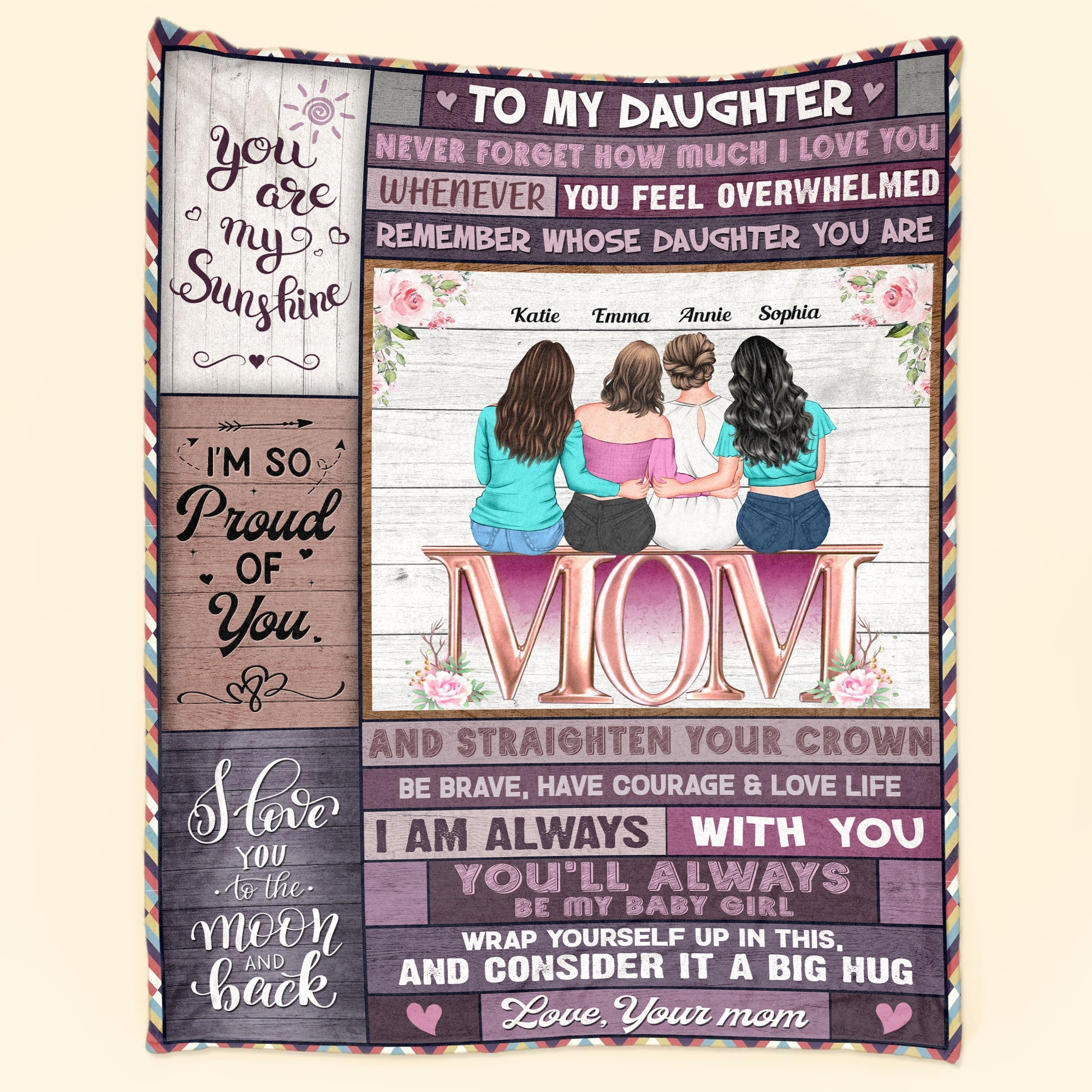 Always Be My Baby Girl - Personalized Daughter Blanket
