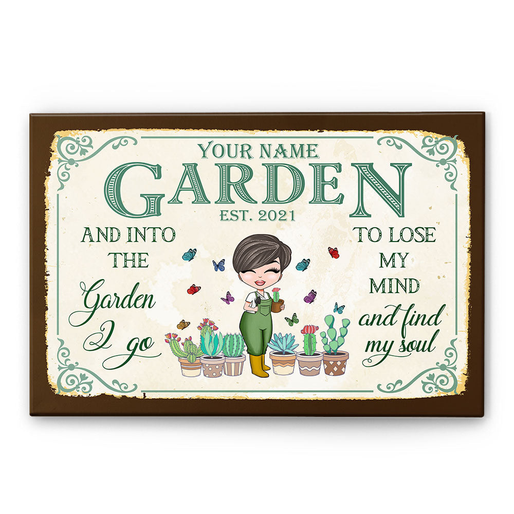 And Into The Garden I Go - Personalized Poster/Wrapped Canvas