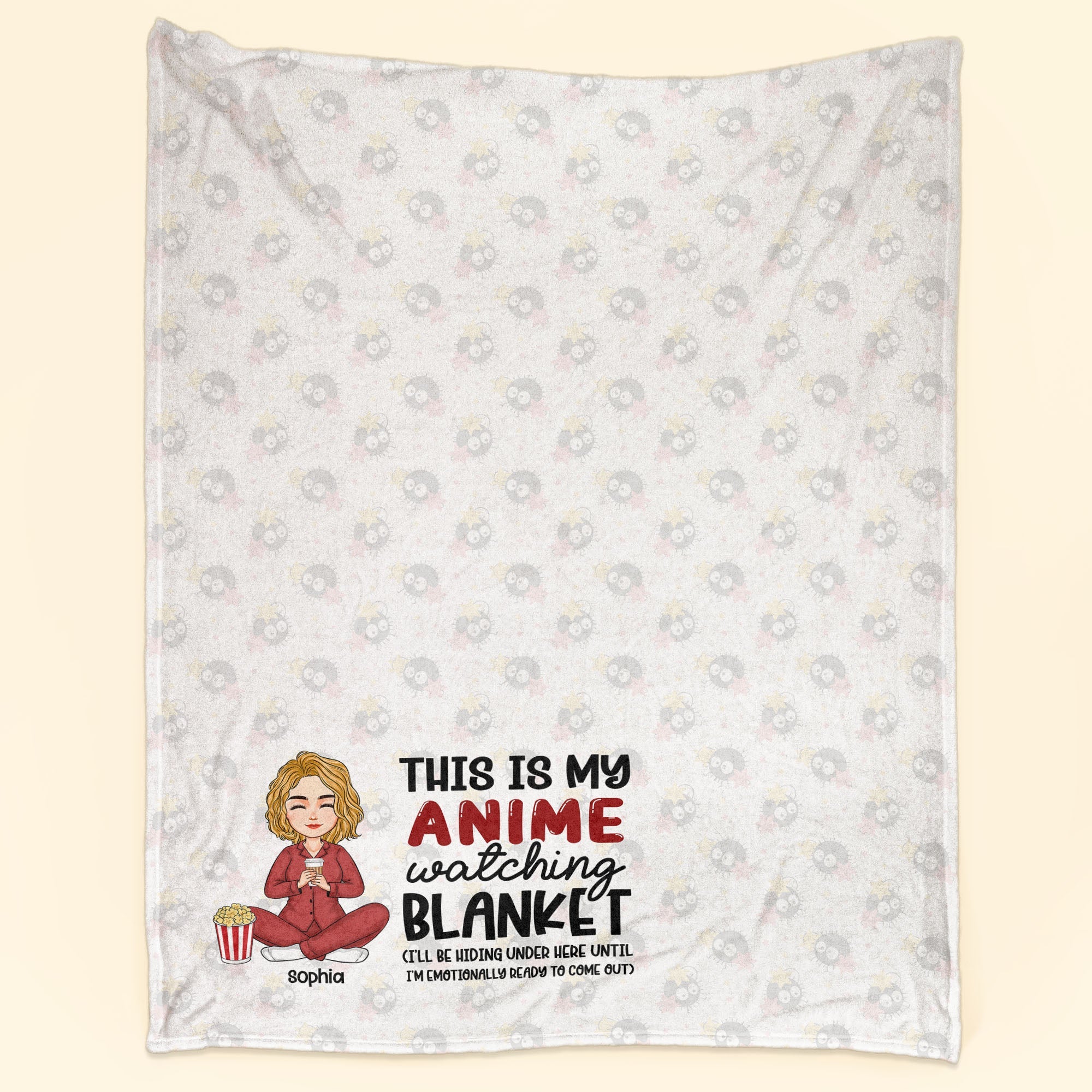 Anime Watching Blanket - Personalized Blanket