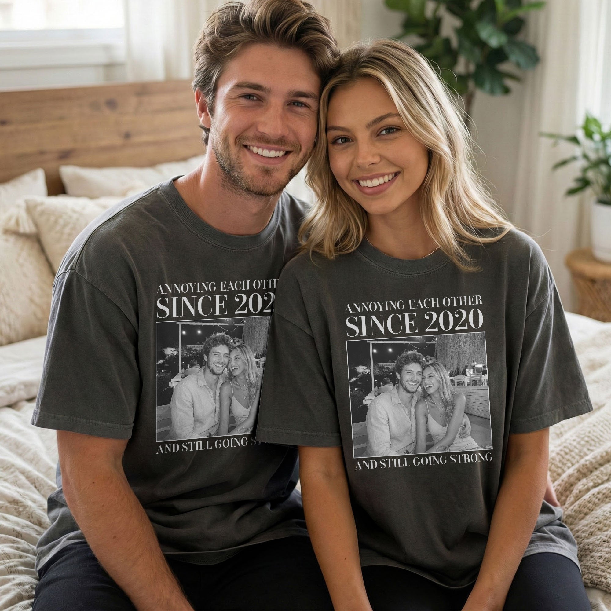 Annoying Each Other ... And Still Going Strong - Vintage Version - Personalized Photo Comfort Tee