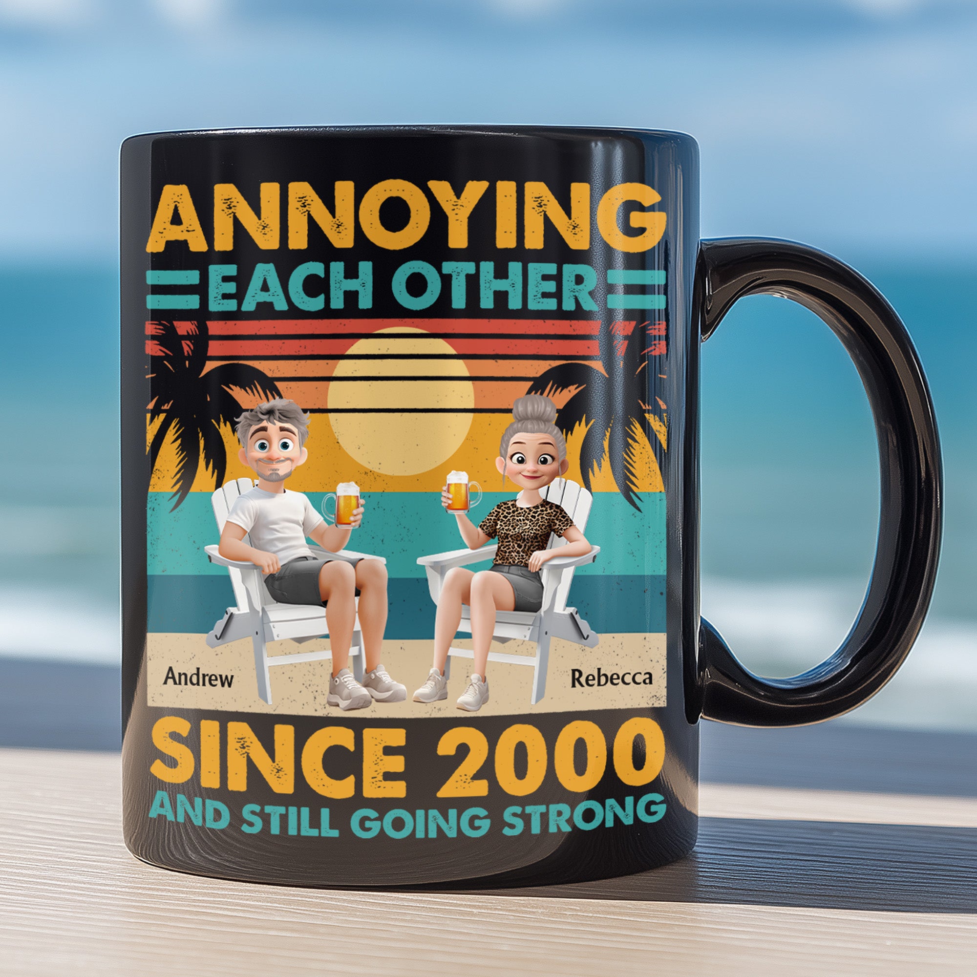 Annoying Each Other Since & Still Going Strong Vintage Couple Mug - Personalized Mug