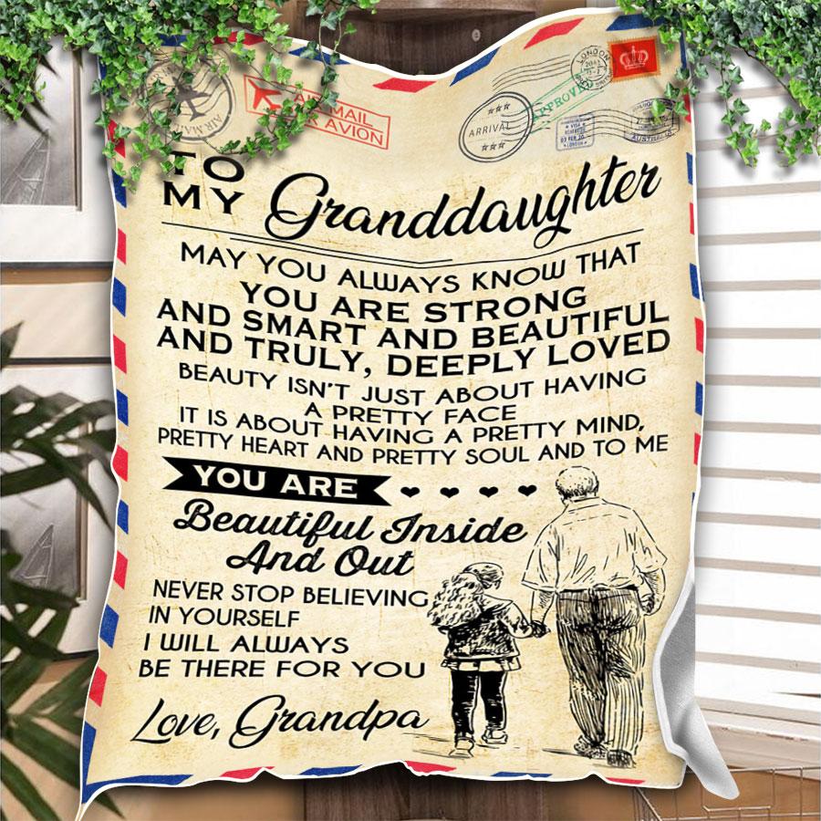 Custom Blanket Letter To My Granddaughter Personalized Name Blanket - Gift For Granddaughter-A Loves Gift