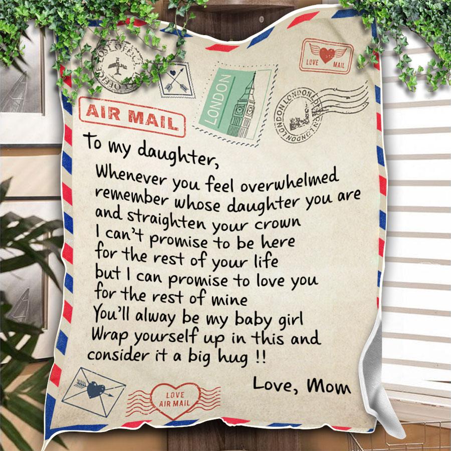 Custom Blanket Personalized Name Letter To My Daughter lanket - Gift for Daughter-A Loves Gift