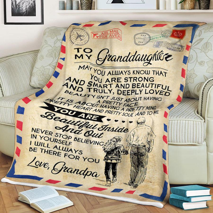 Custom Blanket Letter To My Granddaughter Personalized Name Blanket - Gift For Granddaughter-A Loves Gift