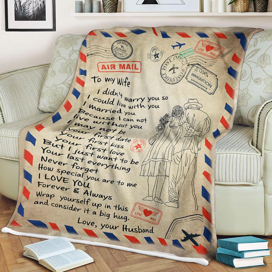 Custom Blanket Personalized Name Letter To My Wife Blanket - Gift For Wife-A Loves Gift