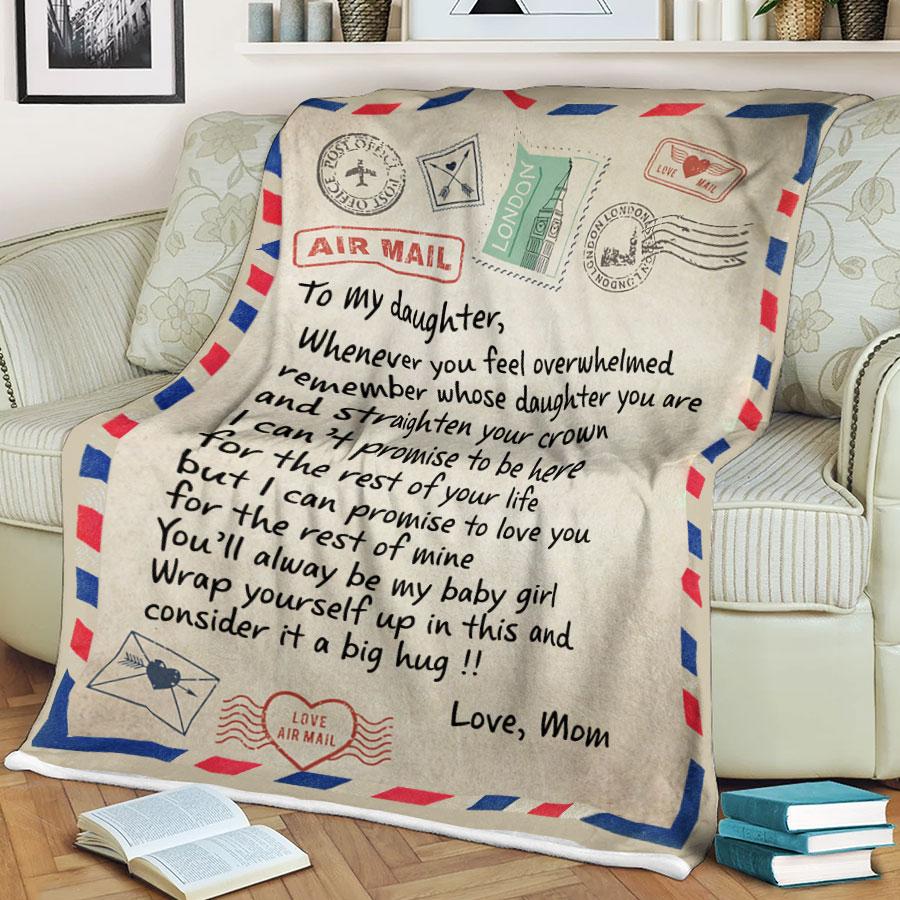 Custom Blanket Personalized Name Letter To My Daughter lanket - Gift for Daughter-A Loves Gift