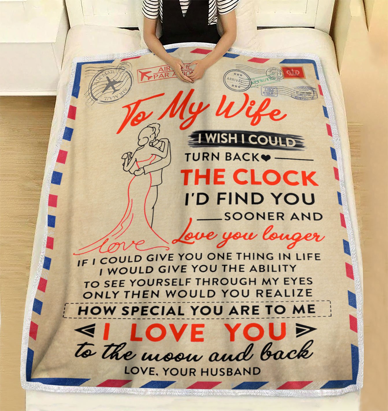 Custom Blanket Personalized Name Letter To My Wife Blanket - Gift For Wife-A Loves Gift