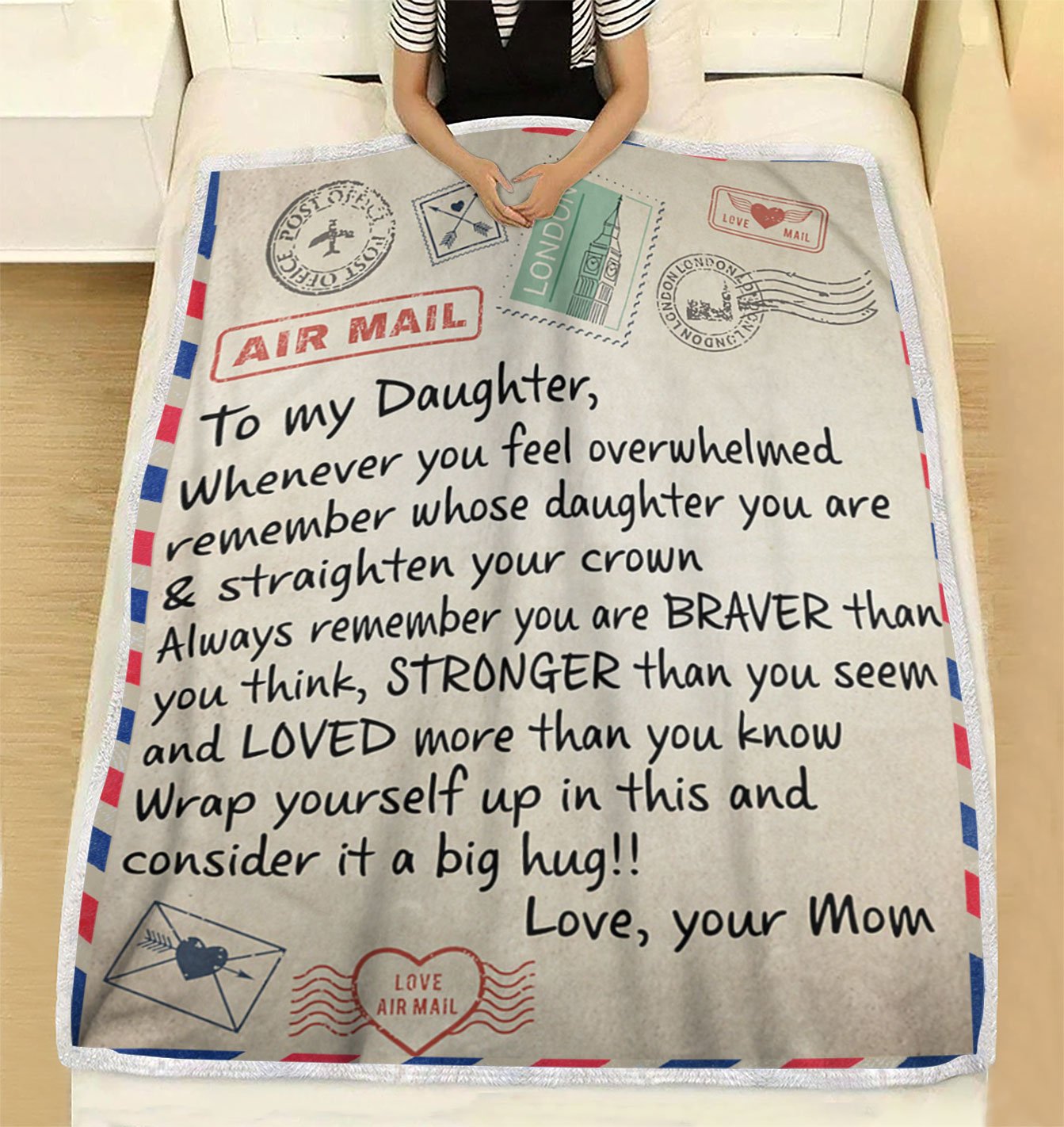 Custom Blanket Letter To My Daughter Blanket - Gift For Daughter-A Loves Gift
