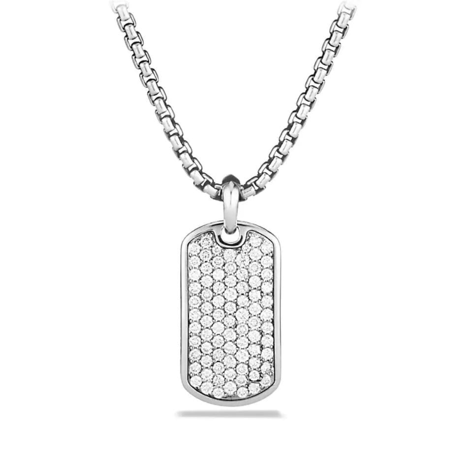 Father's Day! Stainless Steel Micro-Pav'e Crystal Setting Necklace - Five Options, , Riakoob Jewelry, Riakoob Jewelry  jewelryjewelry deals, swarovski crystal jewelry, groupon jewelry,, jewelry for mom,