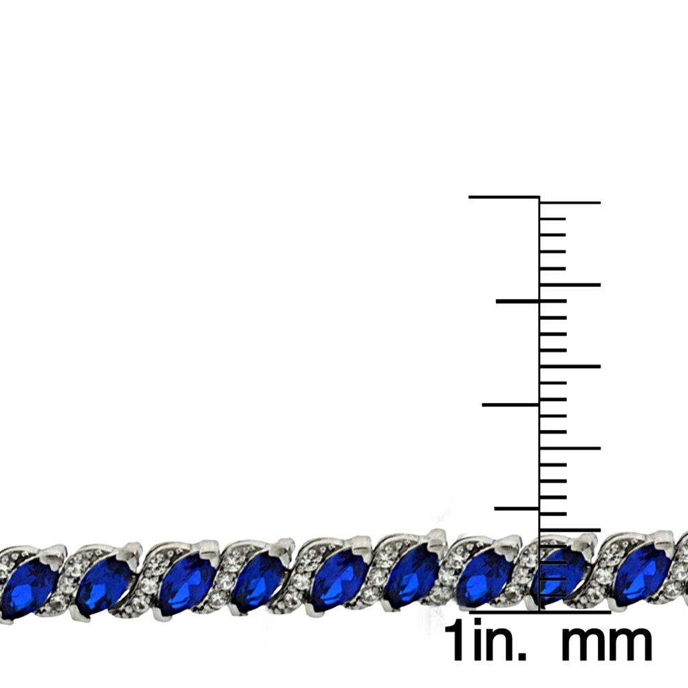 20.00 CT  Sapphire Vine Bracelet Embellished with Swarovski Crystals in  Silvertone, Bracelet, Riakoob Jewelry, Riakoob Jewelry  jewelryjewelry deals, swarovski crystal jewelry, groupon jewelry,, jewelry for mom,