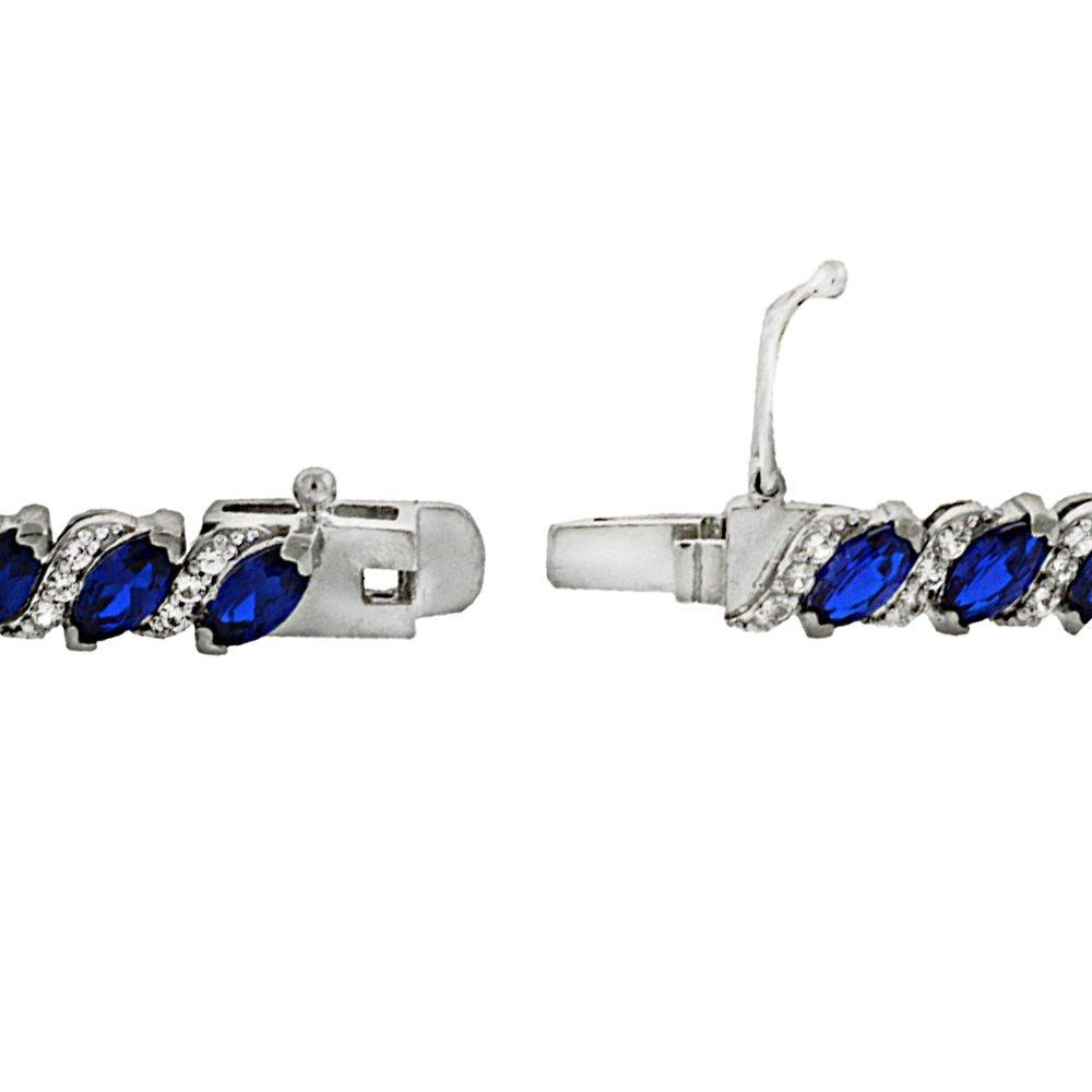20.00 CT  Sapphire Vine Bracelet Embellished with Swarovski Crystals in  Silvertone, Bracelet, Riakoob Jewelry, Riakoob Jewelry  jewelryjewelry deals, swarovski crystal jewelry, groupon jewelry,, jewelry for mom,