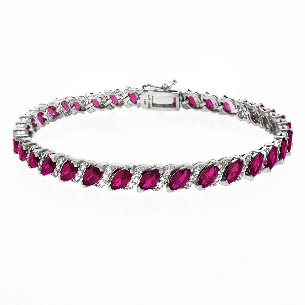 20.00 CT  Pink Topaz Vine Bracelet Embellished with Swarovski Crystals in  Silvertone, Bracelet, Riakoob Jewelry, Riakoob Jewelry  jewelryjewelry deals, swarovski crystal jewelry, groupon jewelry,, jewelry for mom,