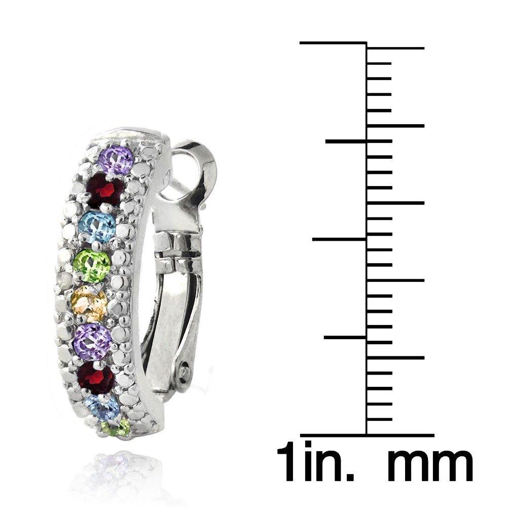 5.55 CTTW Gemstone Lining Earrings in Silvertone- Five Options, , Riakoob Jewelry, Riakoob Jewelry  jewelryjewelry deals, swarovski crystal jewelry, groupon jewelry,, jewelry for mom,