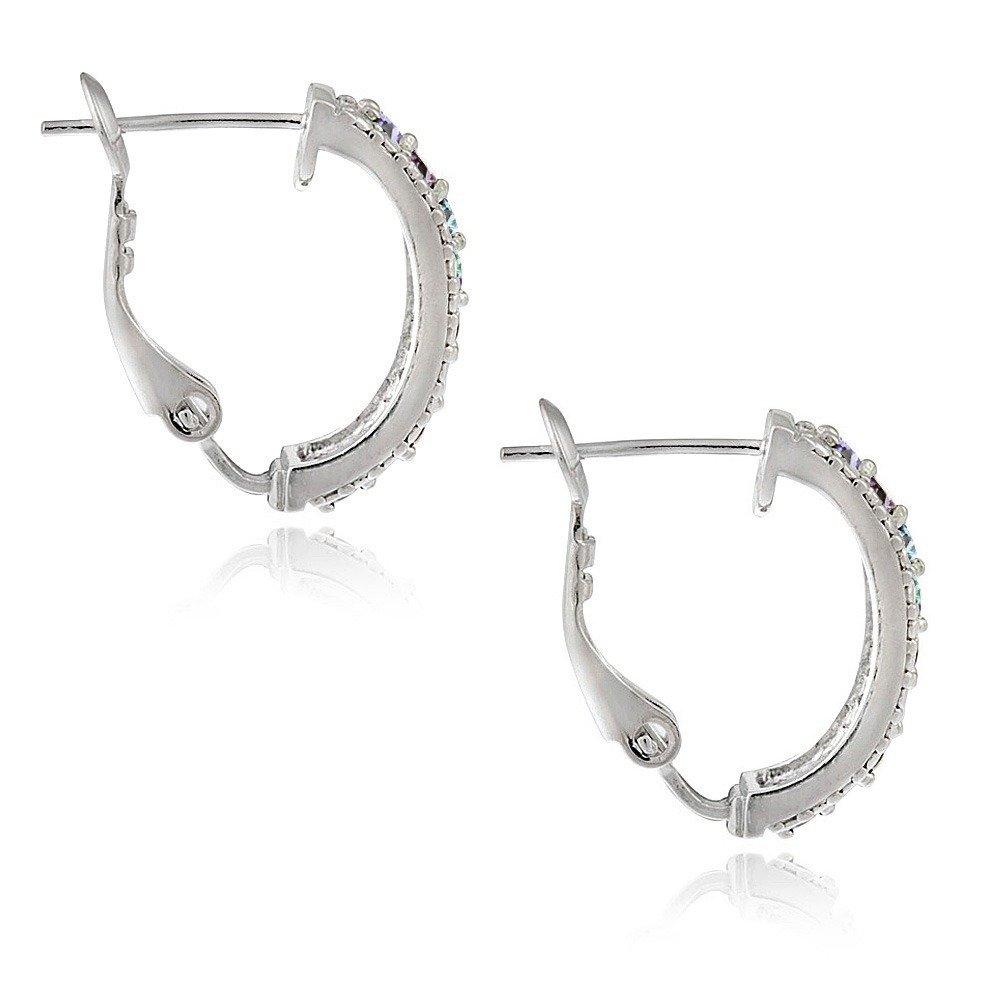 5.55 CTTW Gemstone Lining Earrings in Silvertone- Five Options, , Riakoob Jewelry, Riakoob Jewelry  jewelryjewelry deals, swarovski crystal jewelry, groupon jewelry,, jewelry for mom,