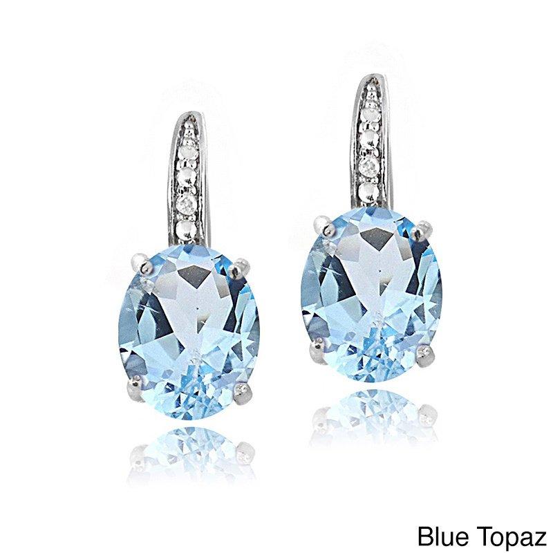 5.55 CTTW Oval Cut Gemstone Pav'e Lever back Earrings in Goldtone, , Riakoob Jewelry, Riakoob Jewelry  jewelryjewelry deals, swarovski crystal jewelry, groupon jewelry,, jewelry for mom,