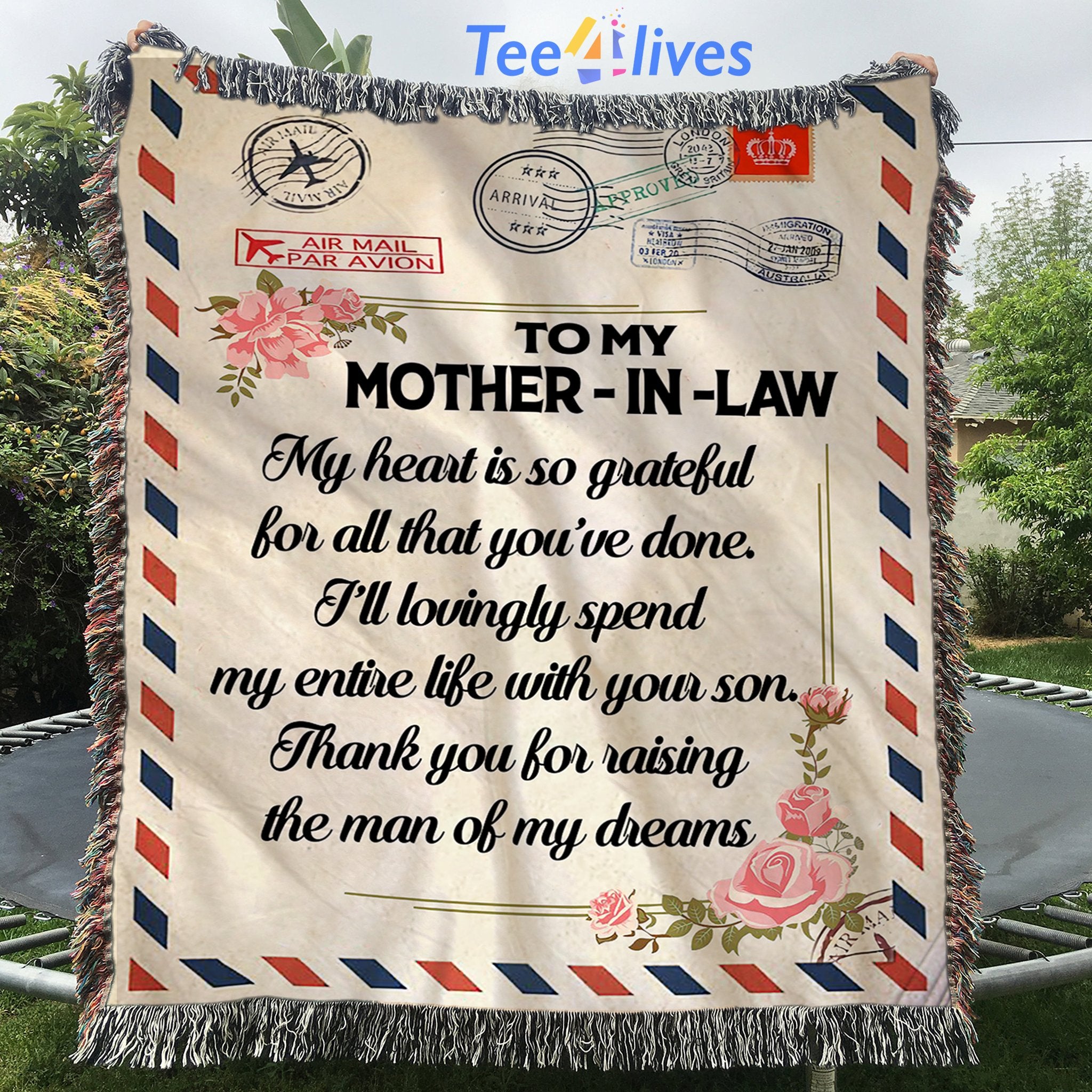 Custom Blanket Personalized Name Letter To My Mother-in-law Blanket - Gift for Mother-in-law-A Loves Gift