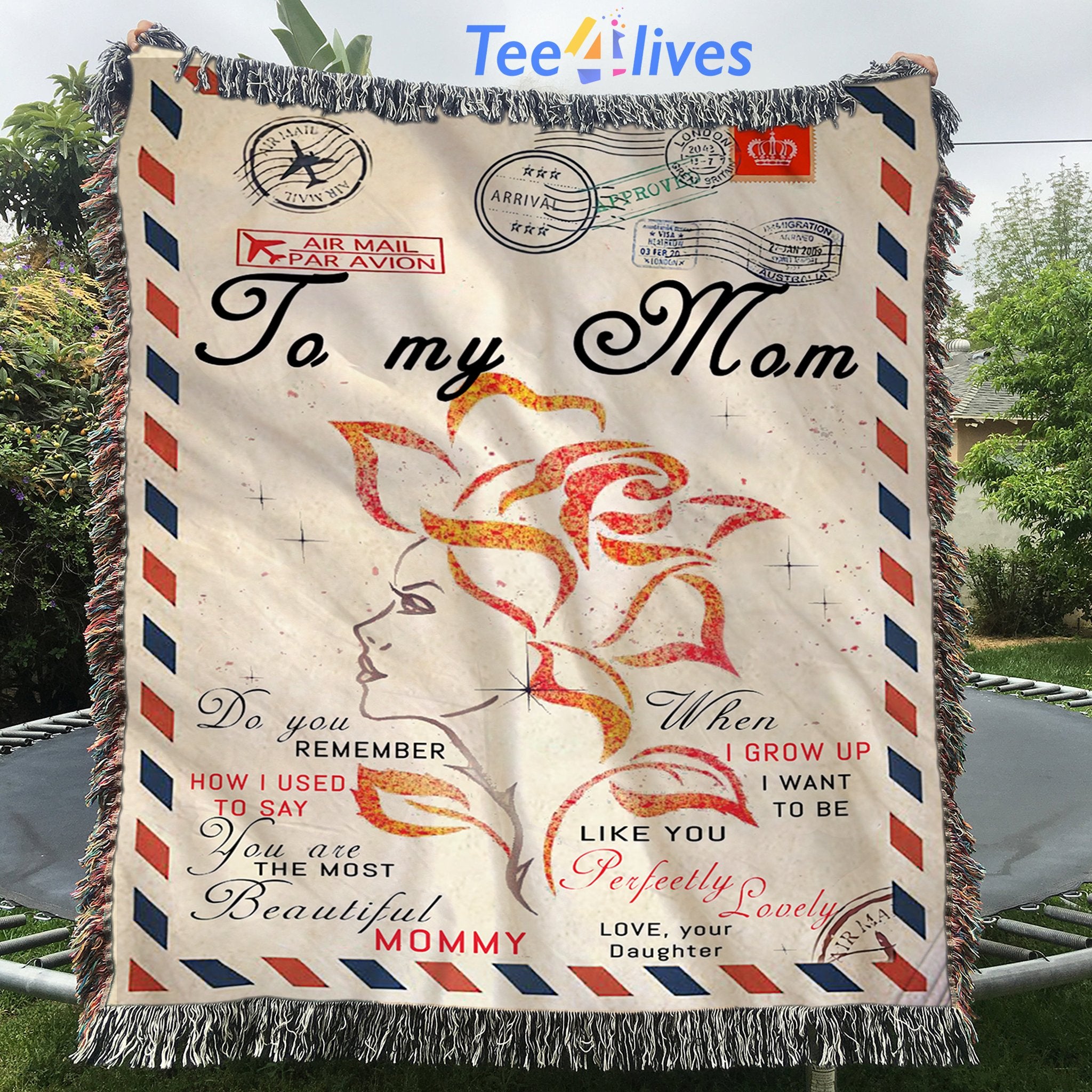 Custom Blanket Personalized Name Letter To My Mom Blanket - Gift for Mom-A Loves Gift