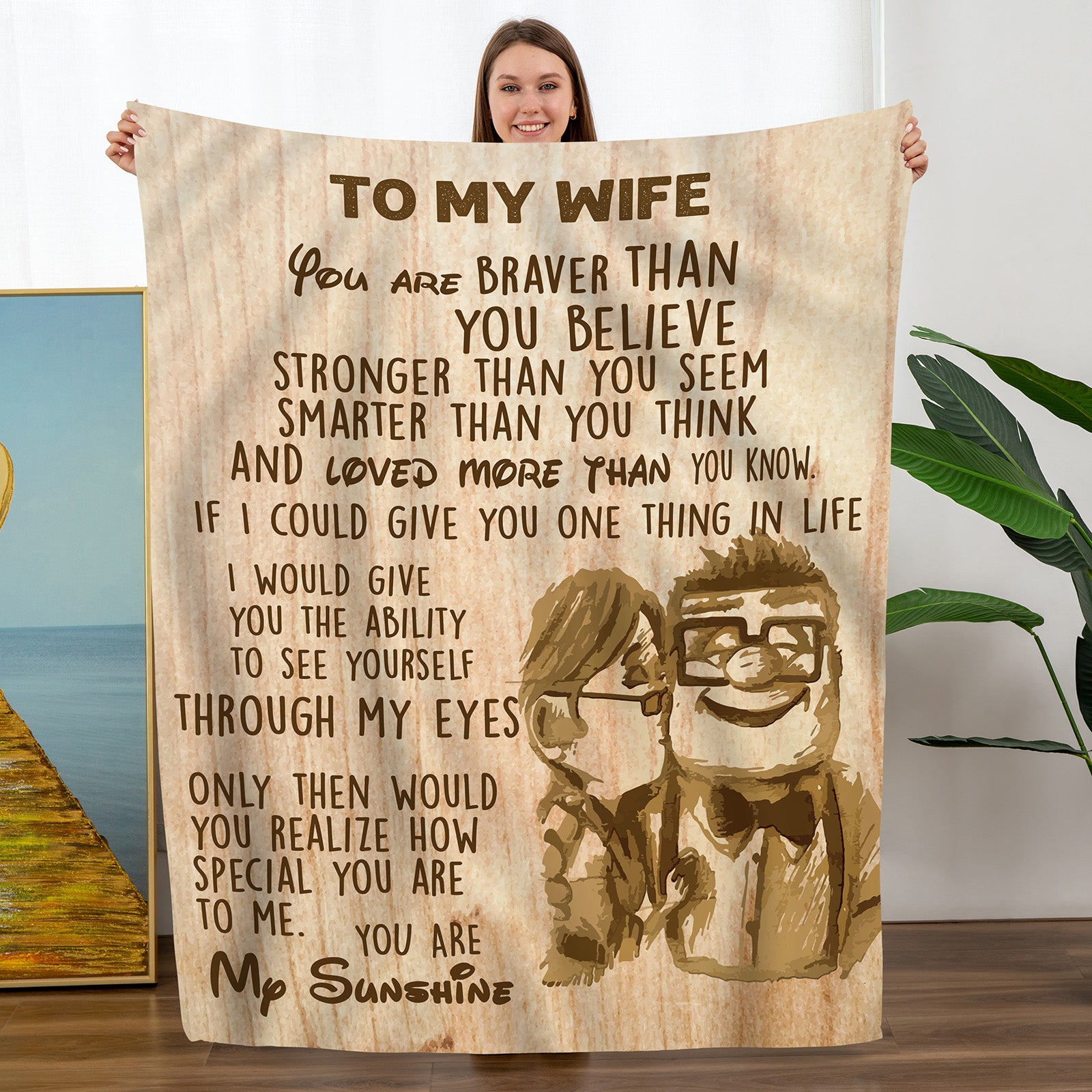 Mohters Day Gifts for Wife, from Husband to My Wife Blanket Anniversary Gifts