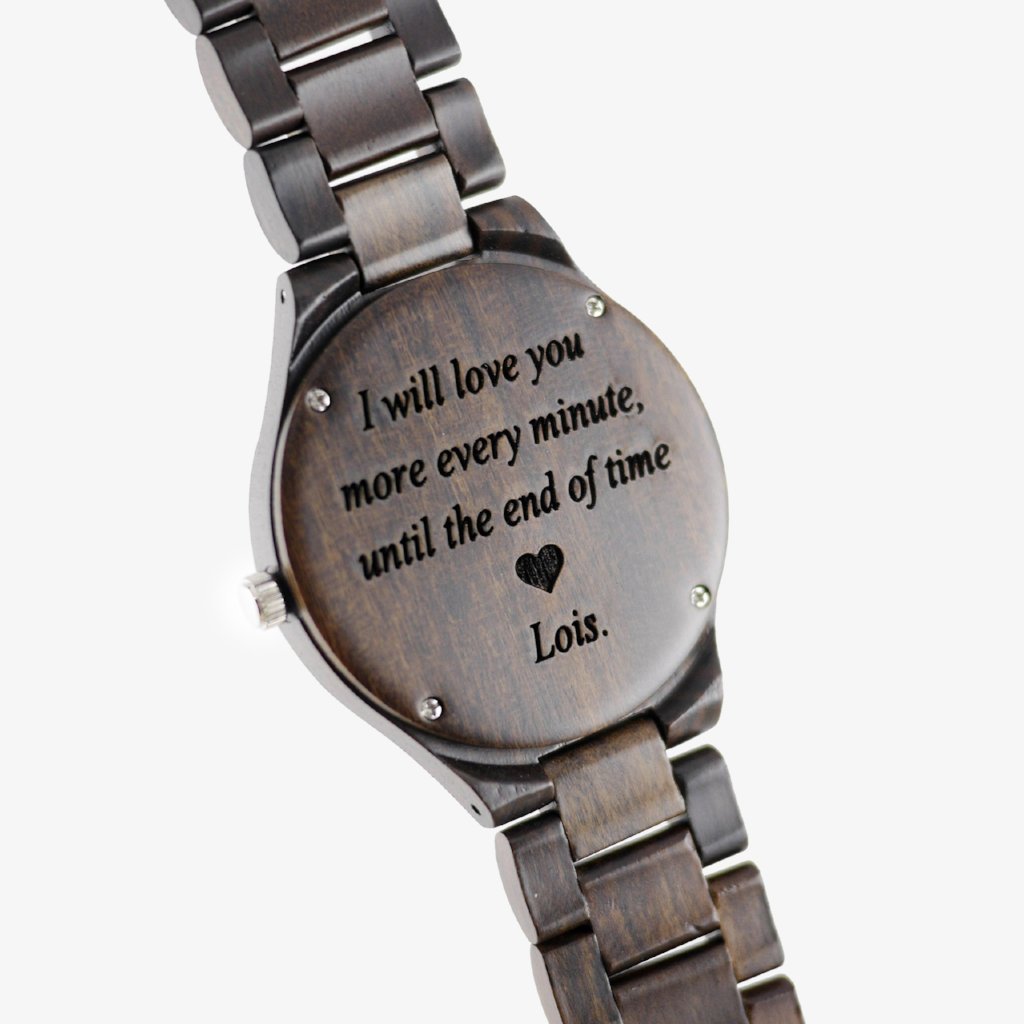 HUSBAND ENGRAVED WOODEN WATCH-A Loves Gift