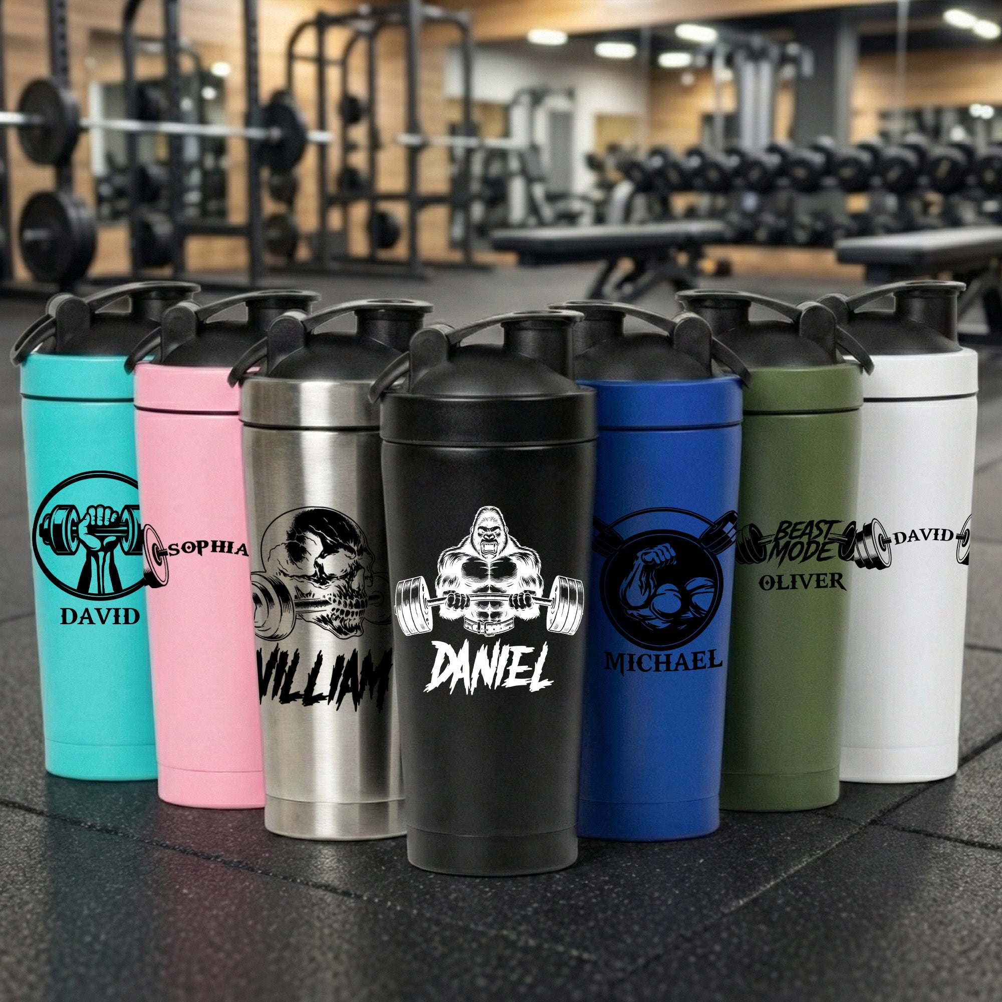 Beast Mode For Gym Lovers, Fitness - Custom Name & Symbols - Personalized Protein Shaker
