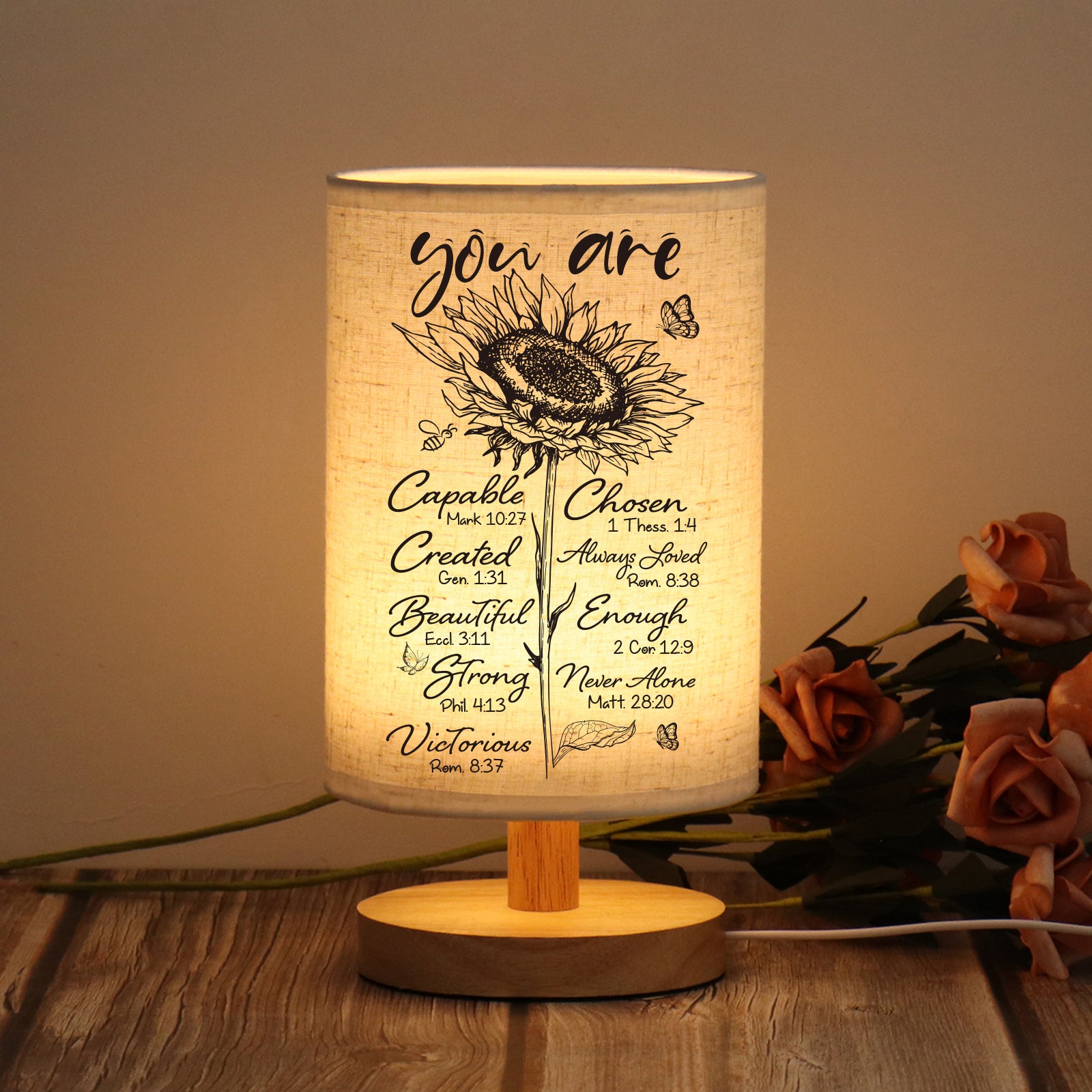 Christian Gifts for Women Sunflower Night Light-A Loves Gift