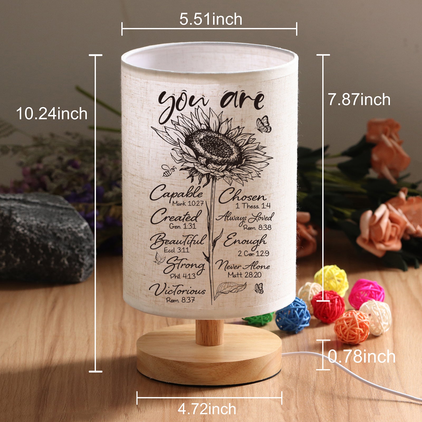 Christian Gifts for Women Sunflower Night Light-A Loves Gift