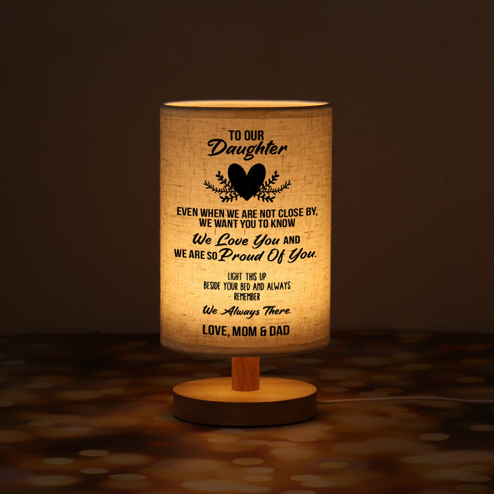 Daughter Gifts from Mom Dad Table Lamp-A Loves Gift