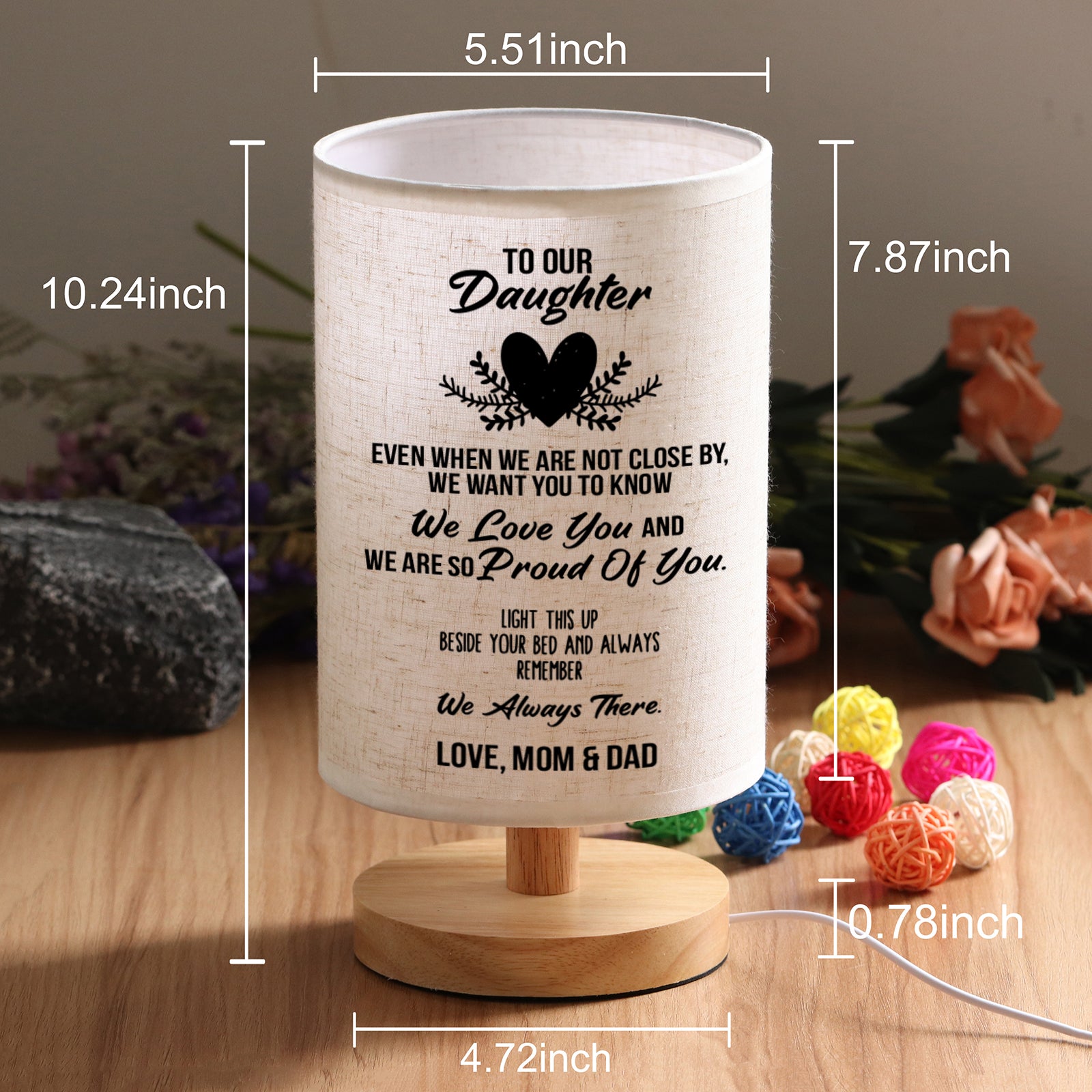 Daughter Gifts from Mom Dad Table Lamp-A Loves Gift