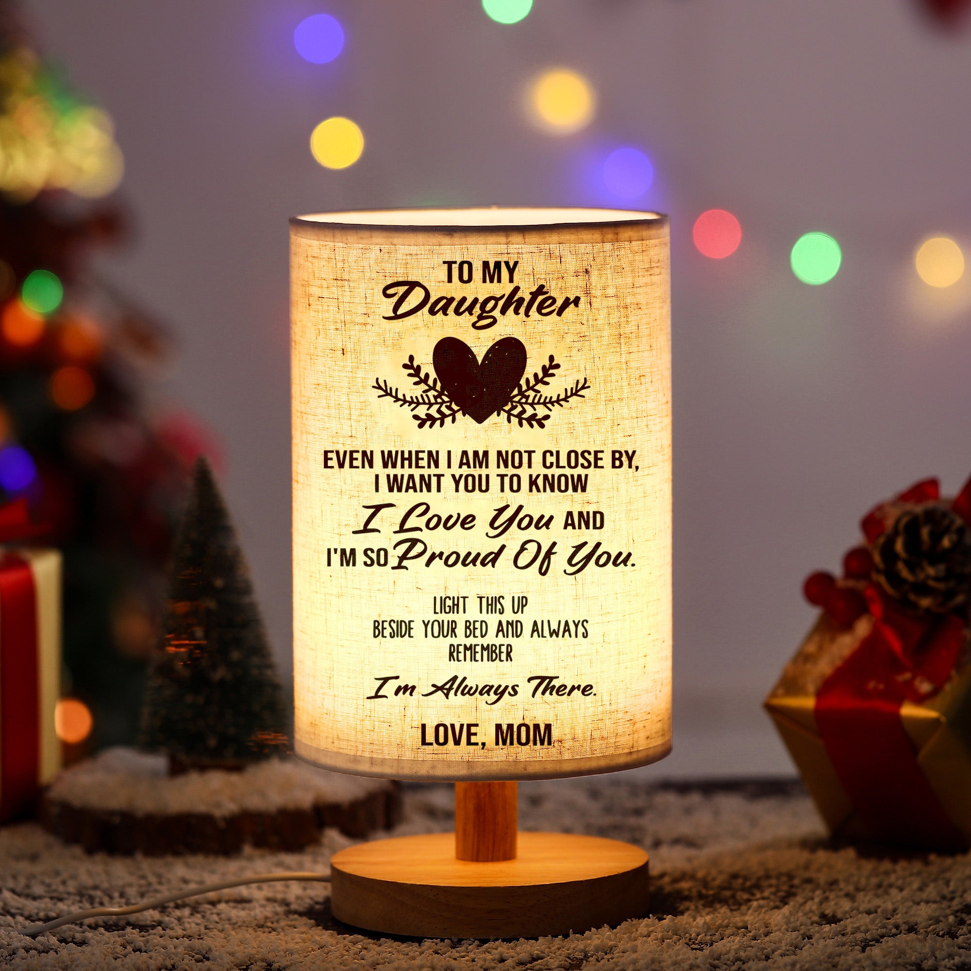 Daughter Gifts from Mom Table Lamp-A Loves Gift