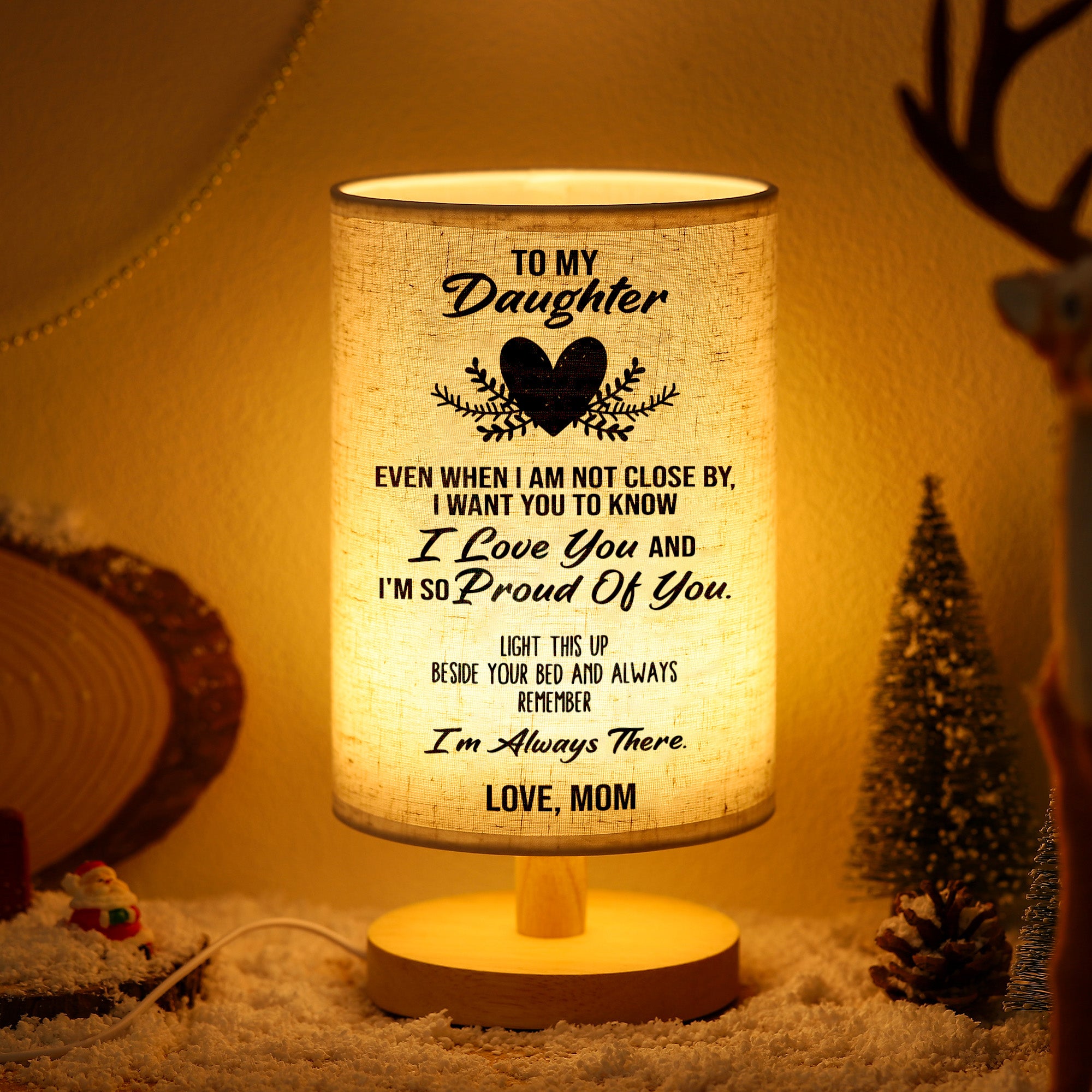 Daughter Gifts from Mom Table Lamp-A Loves Gift