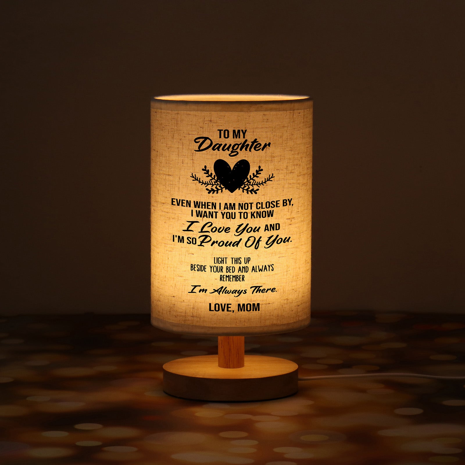 Daughter Gifts from Mom Table Lamp-A Loves Gift