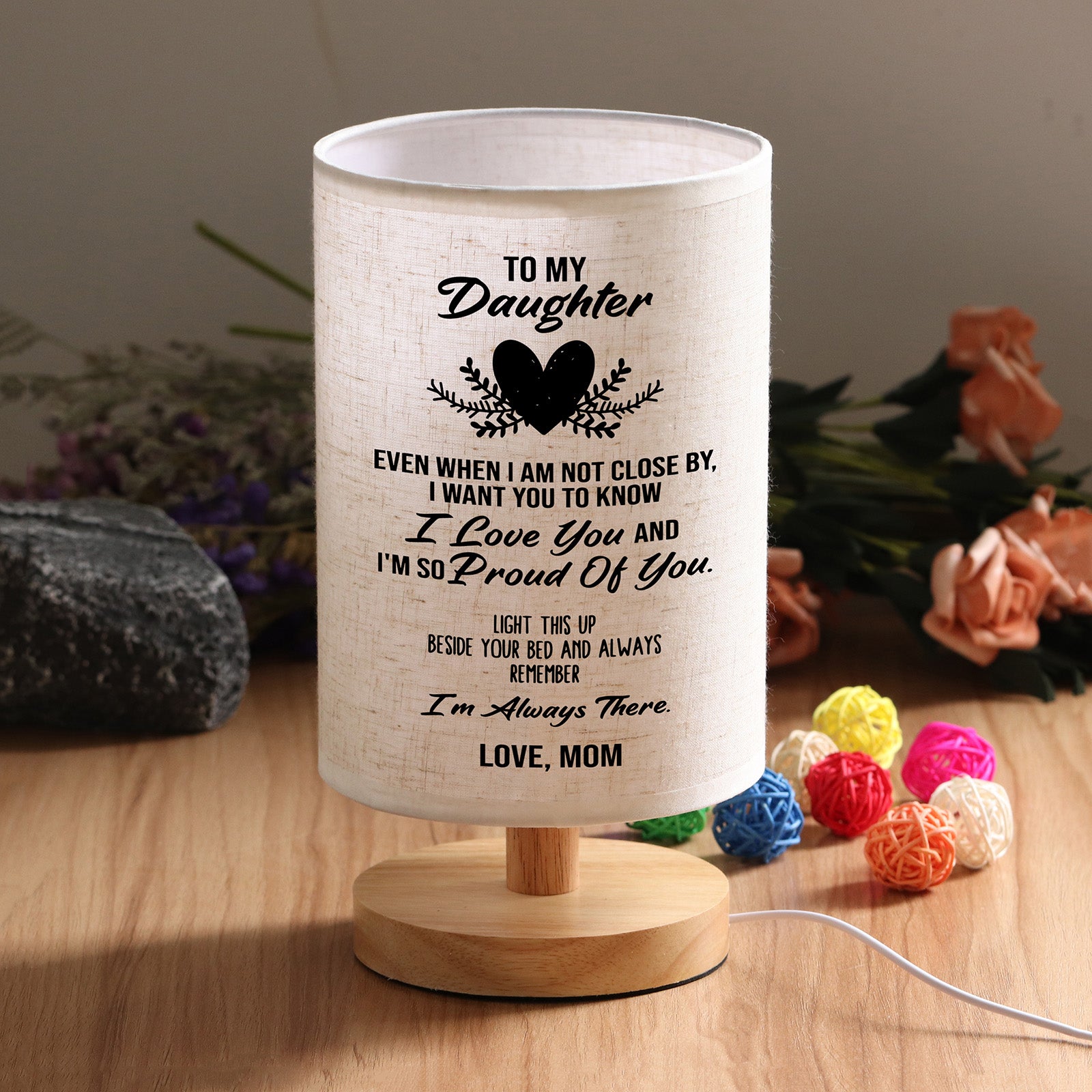Daughter Gifts from Mom Table Lamp-A Loves Gift