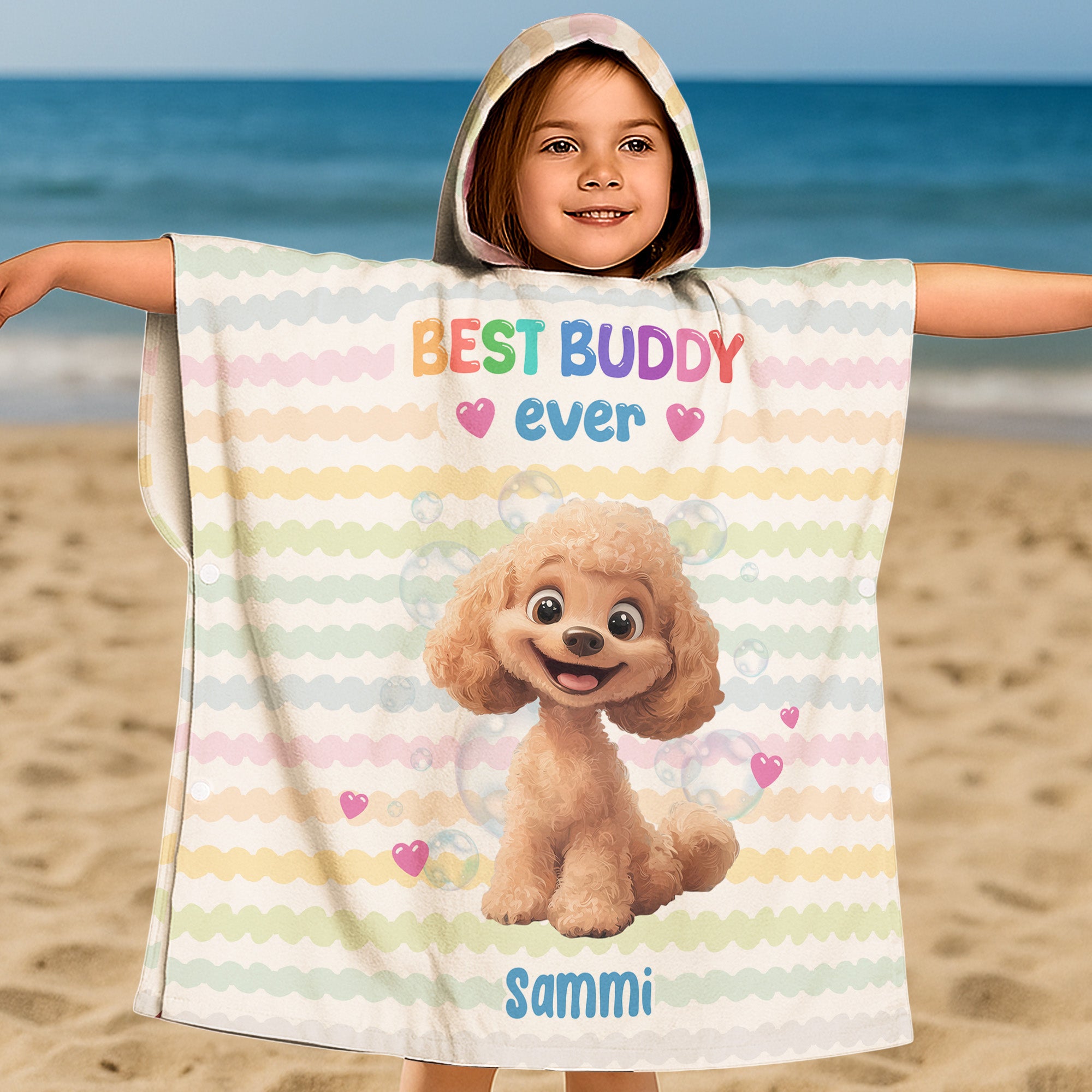 Best Buddy Ever - Personalized Kids Hooded Towel