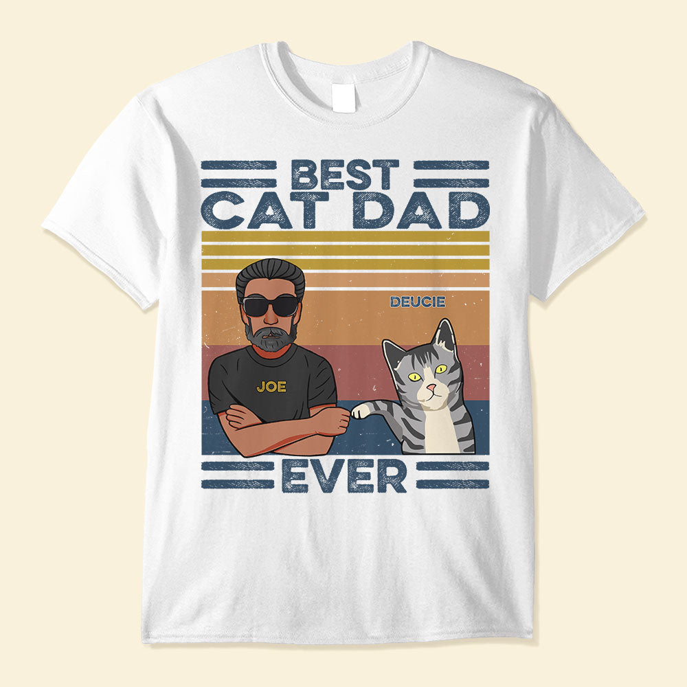 Best Cat Dad, Mom Ever - Personalized Shirt